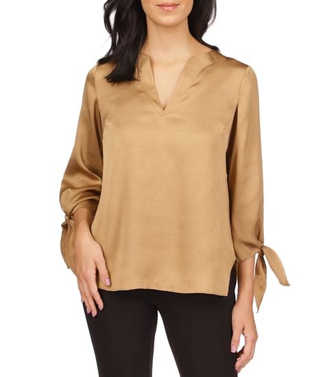 black michael michael kors garcie satin off the shoulder blouse|Michael Kors stretch tops.